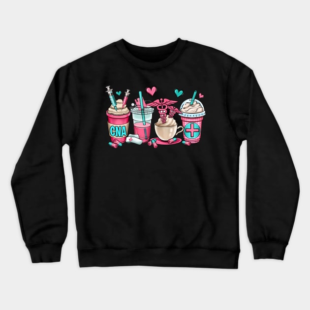 Pharmacy coffee cups Crewneck Sweatshirt by Velvet Love Design 